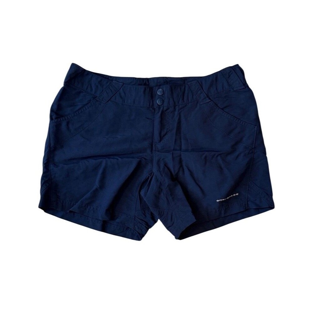 Columbia‎ PFG Women's Shorts Navy Blue UPF Protection Pockets Omni Shade Sz Med